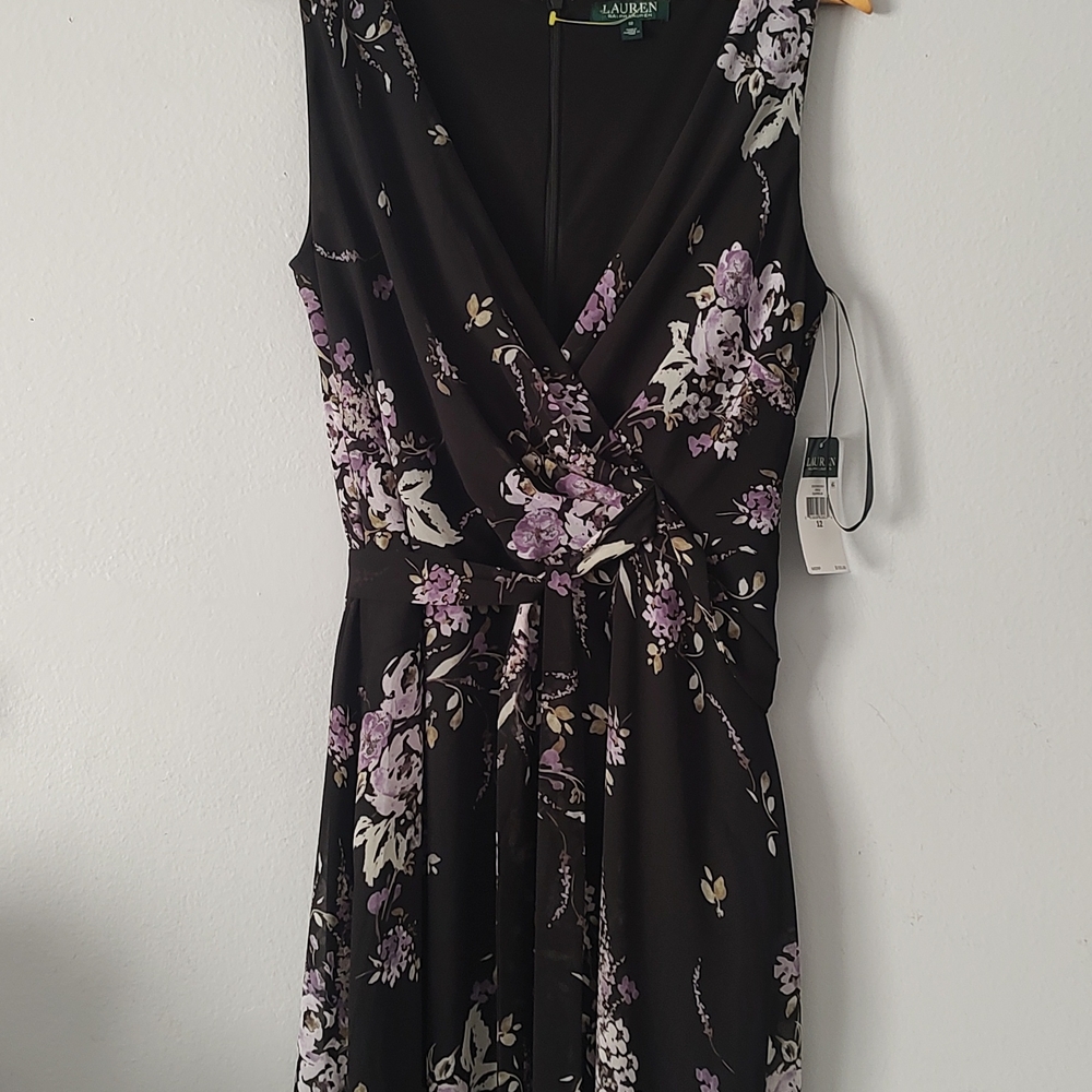 Ralph Lauren Women dress  Size 12 new Tags Sleeveless Style Wrap Zipper Back New - Picture 10 of 13